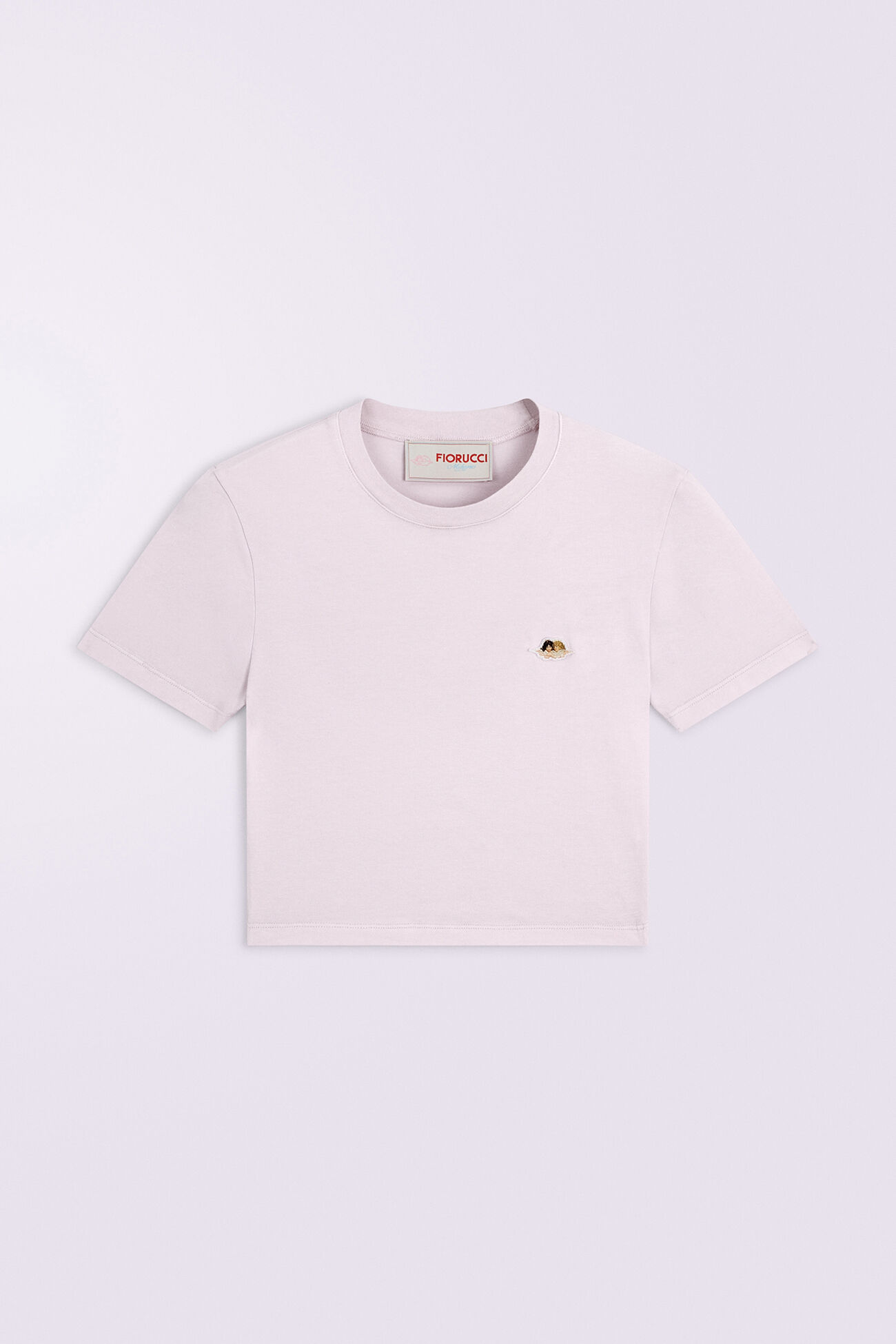 Angels Patch Cropped T-Shirt Pink